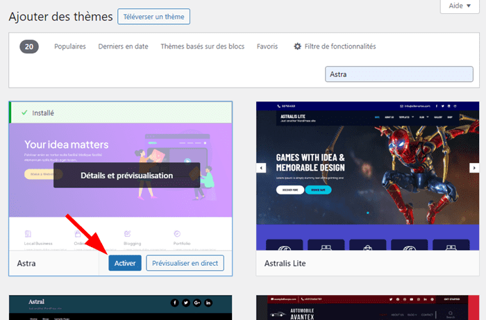 Comment installer un thème sur WordPress + 10 meilleurs thèmes en 2025 5 Activer un thème sur WordPress