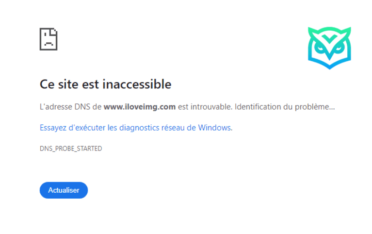 Comment réparer l'erreur DNS_PROBE_STARTED ?