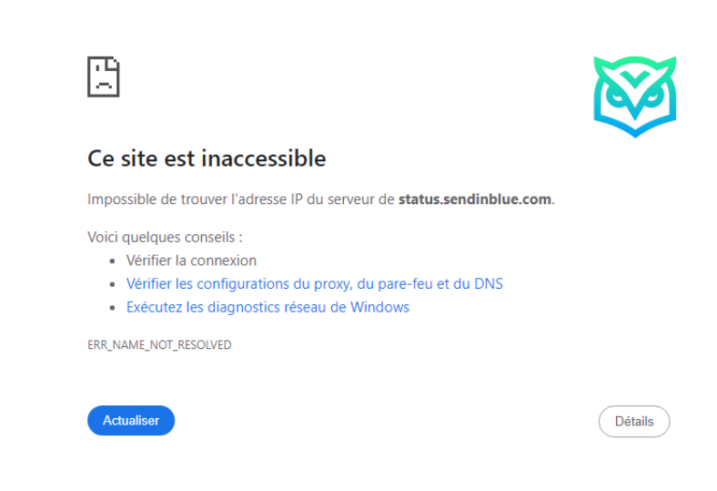 Comment corriger l'erreur ERR_NAME_NOT_RESOLVED ?