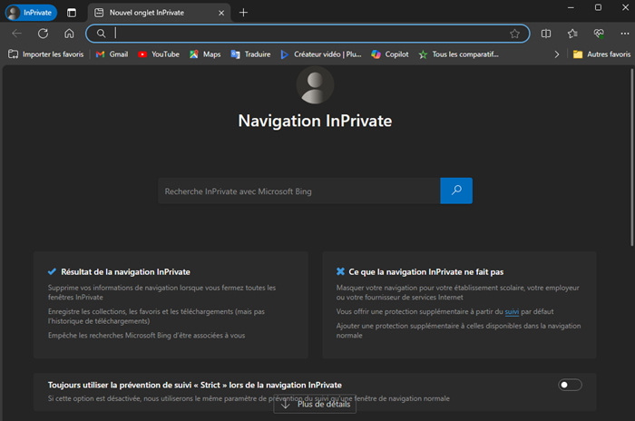 Microsoft Edge : Explorez le navigateur web performant propulsé par Microsoft 2 Microsoft Edge : Mode de navigation InPrivate