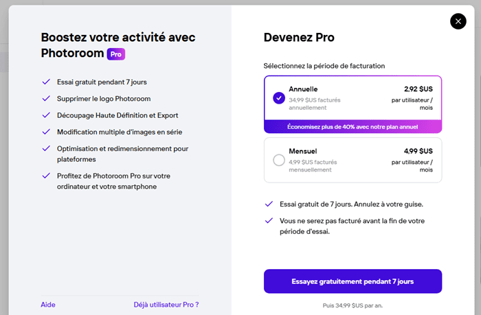 Photoroom : découvrez comment détourer et supprimer l'arrière-plan des photos gratuitement 2 Tarifs de Photoroom