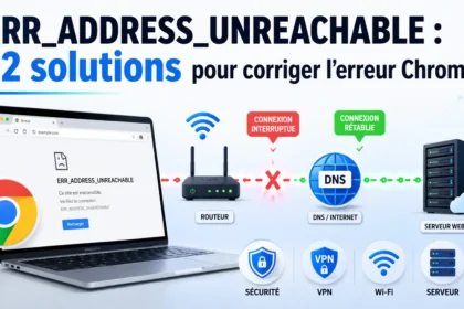 ERR_ADDRESS_UNREACHABLE : 12 solutions pour corriger l’erreur Chrome sur Windows, Mac et Android