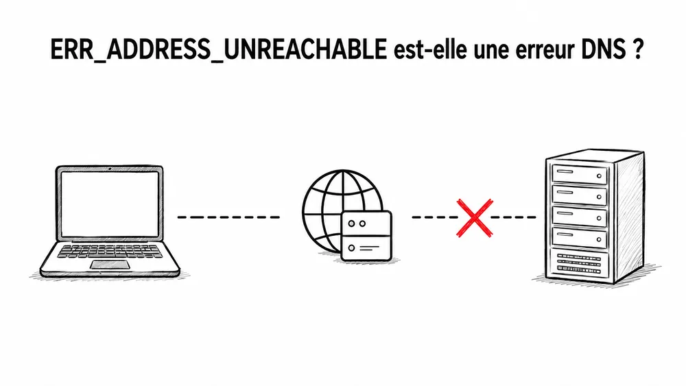 ERR_ADDRESS_UNREACHABLE est-elle une erreur DNS ?