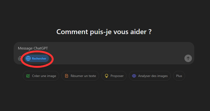 ChatGPT Search : une révolution dans la recherche en ligne par OpenAI 3 Rechercher sur ChatGPT