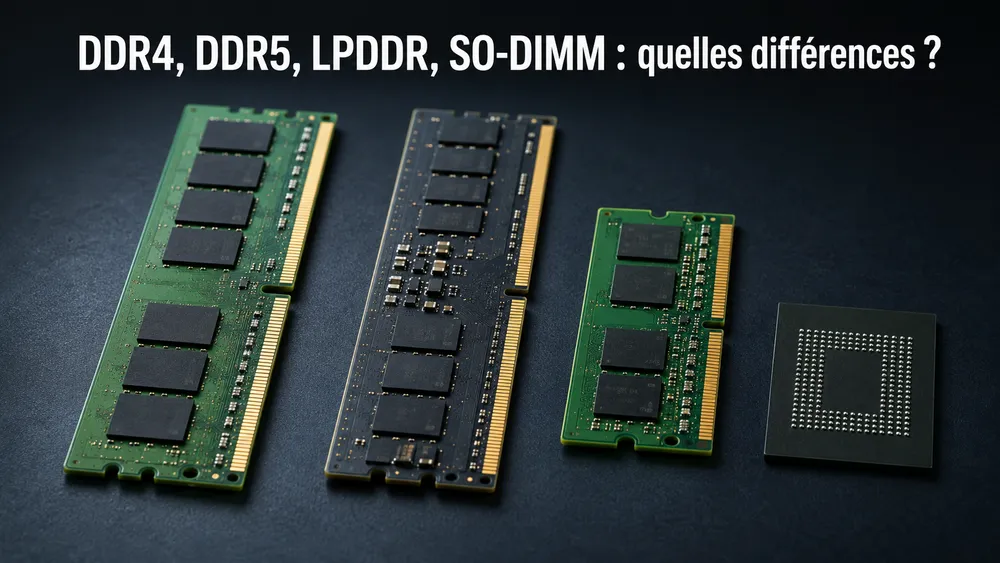 DDR4, DDR5, LPDDR, SO-DIMM : quelles différences ?