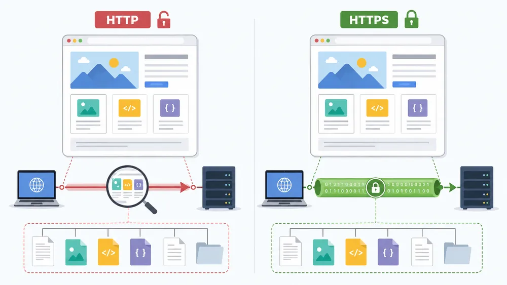 HTTP et HTTPS utilisent-ils des contenus différents ?