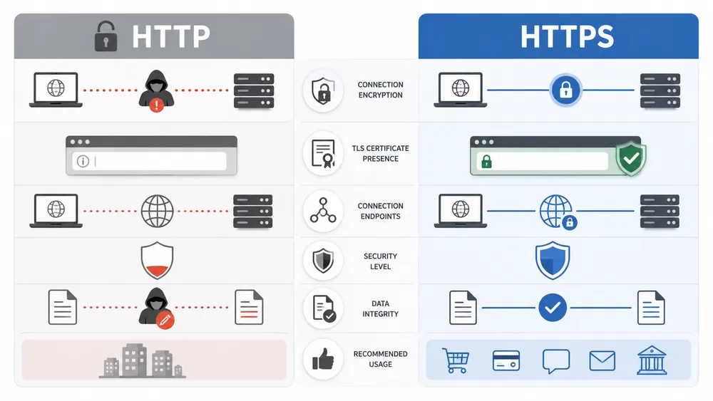 HTTPS vs HTTP : quelle différence en bref ?