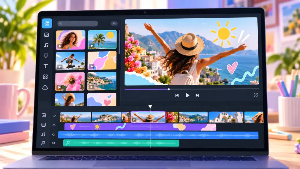 Interface de Canva Video, logiciel vidéo gratuit avec modèles animés pour non-monteurs