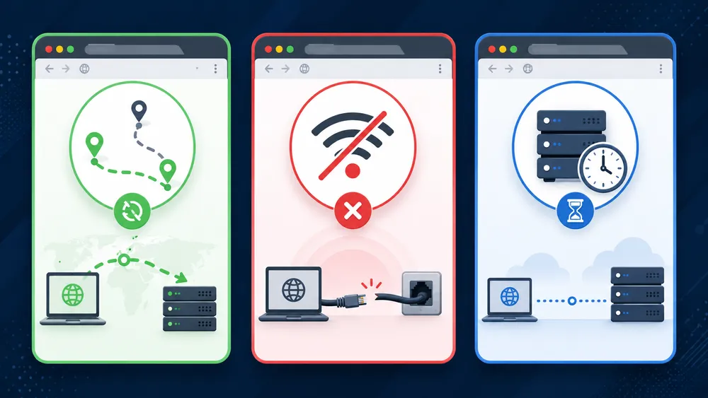 ERR_NETWORK_CHANGED : que signifie cette erreur et comment la corriger ? 4 ERR_NETWORK_CHANGED, ERR_INTERNET_DISCONNECTED et ERR_CONNECTION_TIMED_OUT : quelles différences ?
