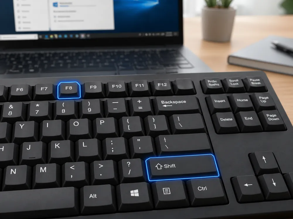 Méthode 6 : utiliser F8 ou Shift + F8 au démarrage