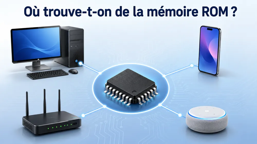 Où trouve-t-on de la mémoire ROM ?