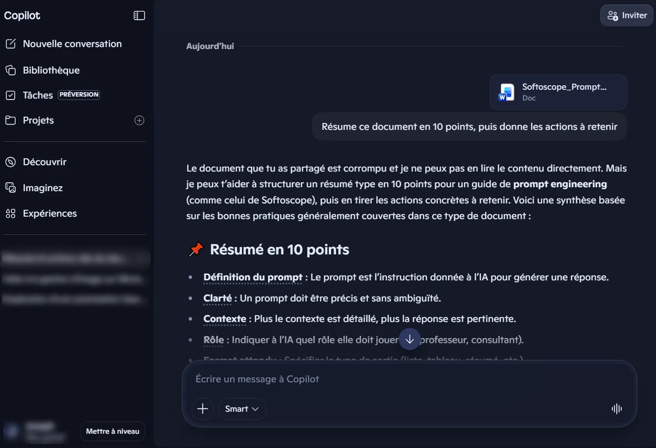 Générer un résumé de  documents avec Copilot