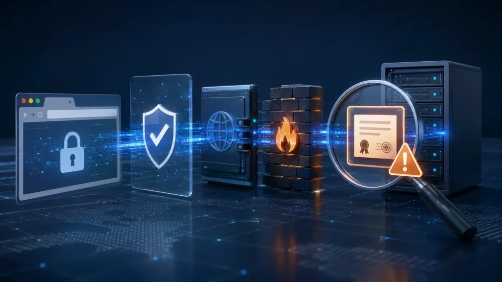 Solution 6 : identifier un antivirus, un proxy ou une inspection HTTPS