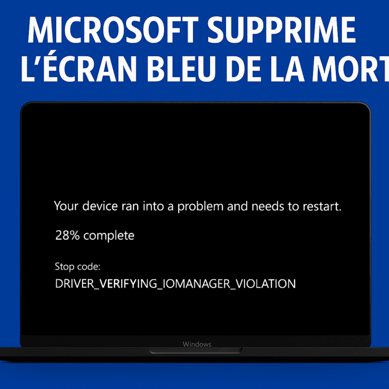 Windows 11 : Microsoft met fin au Blue Screen of Death (BSOD)