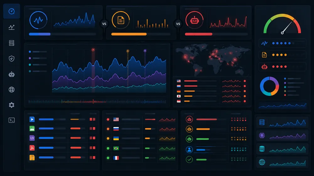 Comment savoir si le problème vient du trafic, des fichiers ou des bots ?