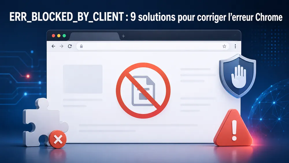 ERR_BLOCKED_BY_CLIENT : que signifie cette erreur et comment la corriger sur Chrome, Edge, WordPress ?