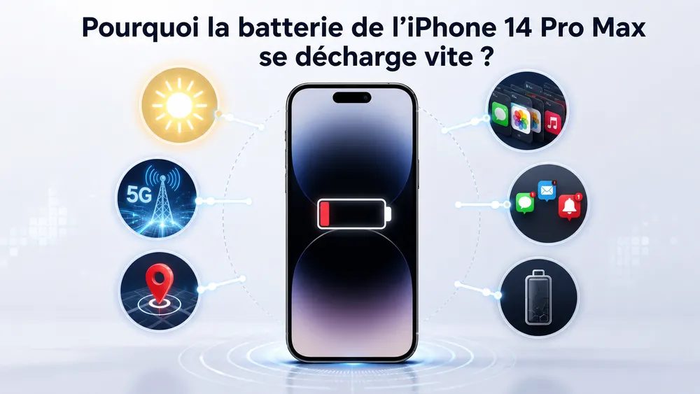 Pourquoi la batterie de l’iPhone 14 Pro Max se décharge vite ?
