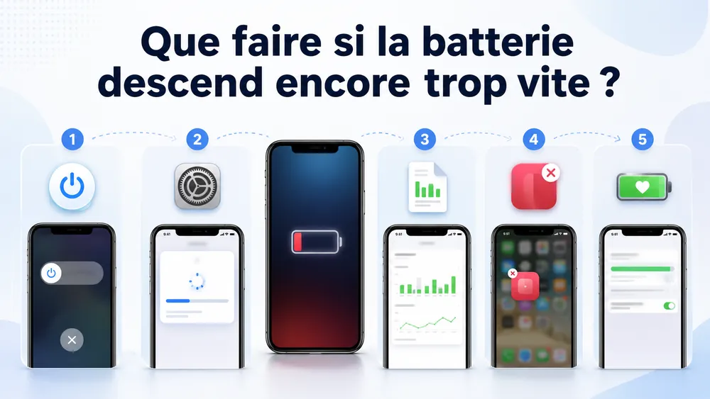 Que faire si la batterie descend encore trop vite ?