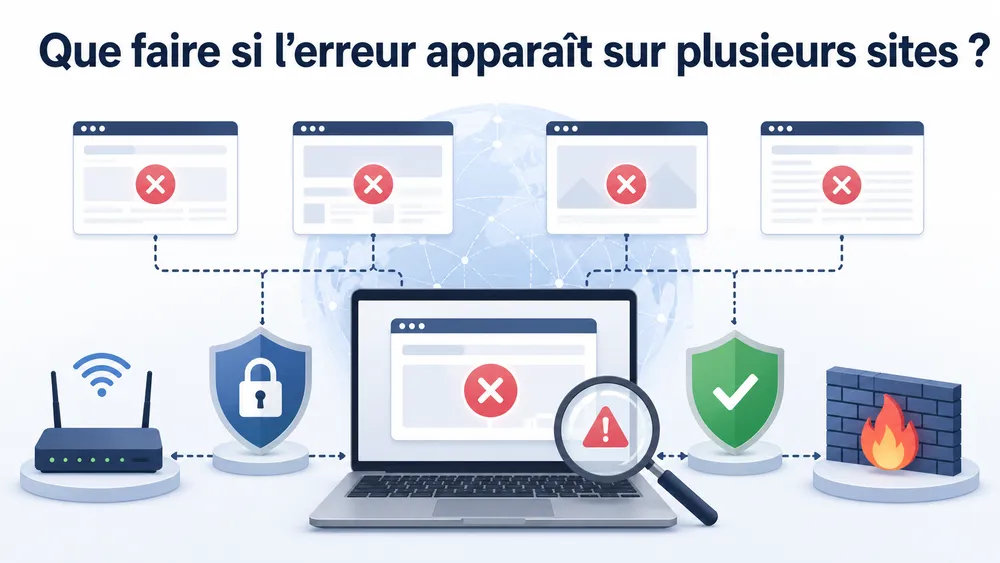 Que faire si l’erreur apparaît sur plusieurs sites ?