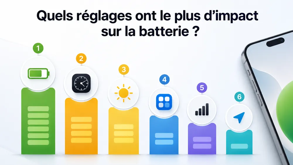 Quels réglages ont le plus d’impact sur la batterie ?