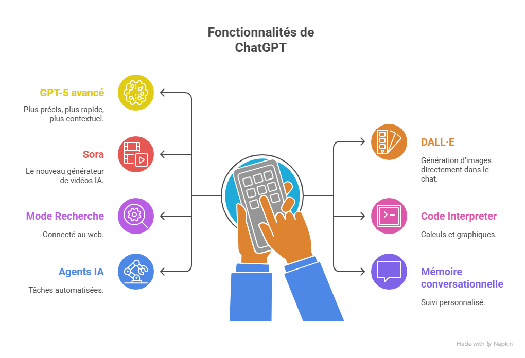 Comparatif des plans ChatGPT Go, ChatGPT Plus, ChatGPT Pro et ChatGPT Business 6 Quelles sont les options clés intégrées dans ChatGPT Plus ?