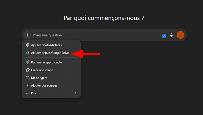 Ajouter du contenu à ChatGPT depuis Google Drive