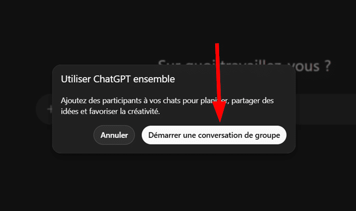 Démarrer une conversation de groupe