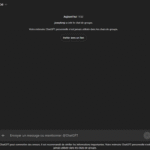 Interface de conversation de groupe ChatGPT Compte