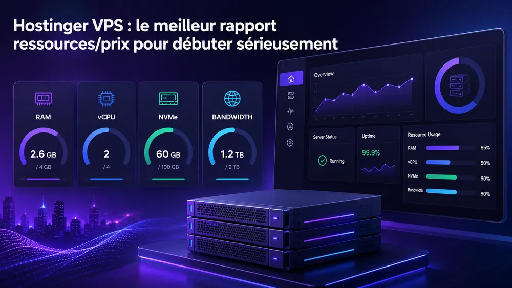 Hostinger VPS : le meilleur rapport ressources/prix pour débuter sérieusement