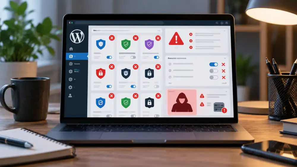 Captures d'écran des principales erreurs de configuration des plugins de sécurité WordPress