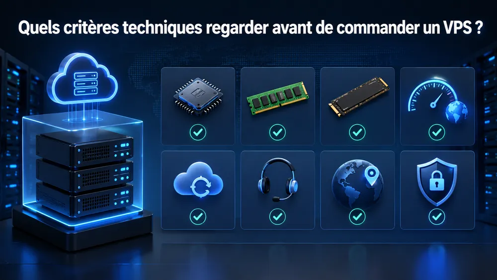 Quels critères techniques regarder avant de commander un VPS ?