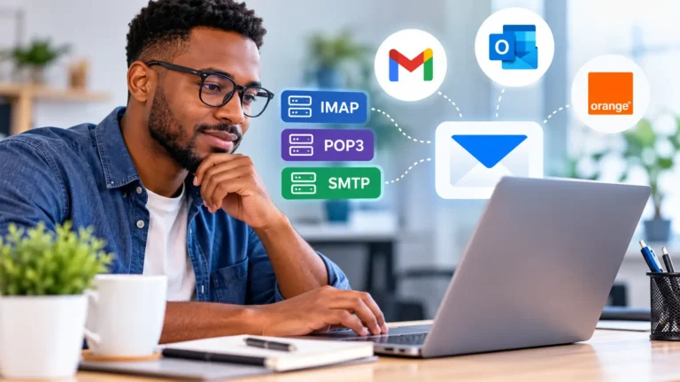 Serveur IMAP : paramètres Gmail, Outlook, Orange, Free 2026