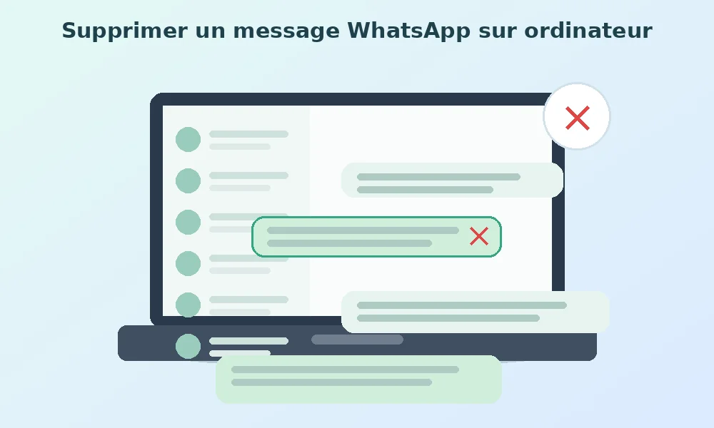 Supprimer message WhatsApp sur PC, Mac ou Web