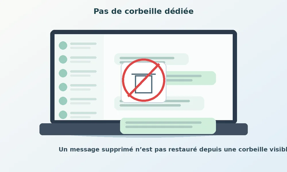 Où se trouve la corbeille de WhatsApp sur ordinateur ?