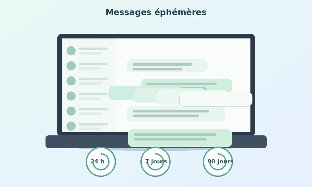 Activer les messages éphémères pour éviter l’accumulation