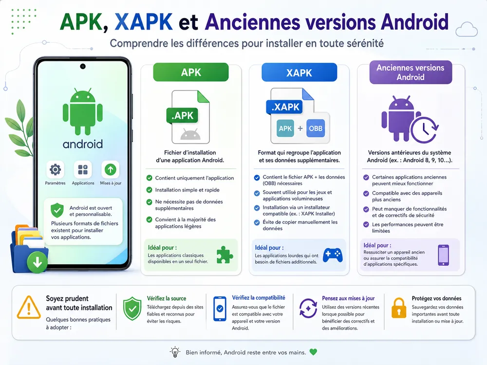 APK, XAPK et anciennes versions : ce qu’il faut savoir