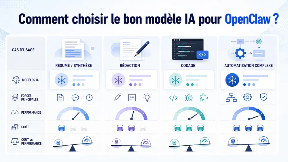 Comment choisir le bon modèle IA pour OpenClaw ?