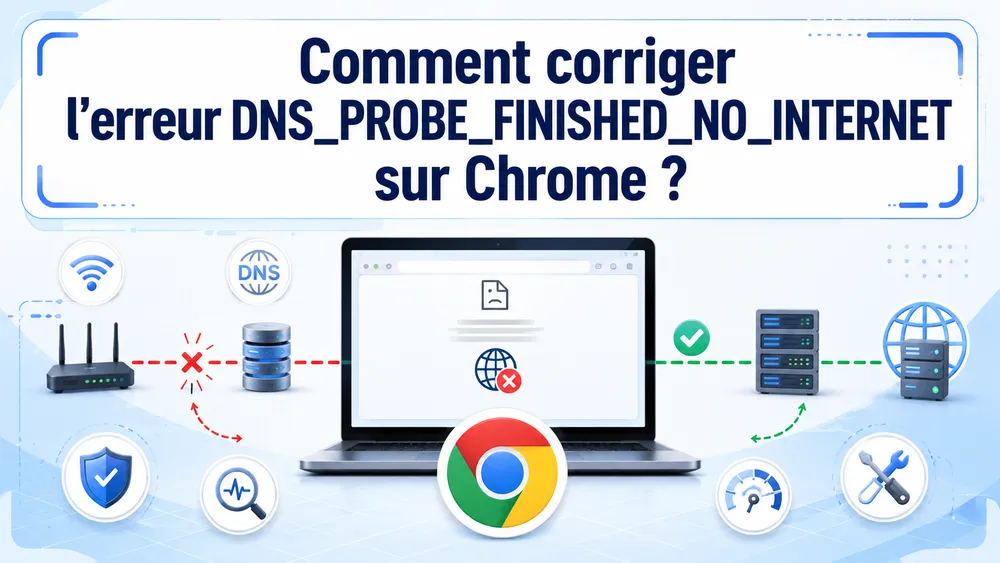 Comment corriger l’erreur DNS_PROBE_FINISHED_NO_INTERNET sur Chrome ?