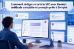 Utiliser Gemini pour rédiger un article SEO avec Gemini : prompts prêts à l’emploi