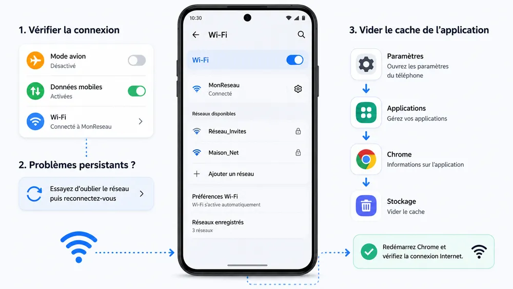 Corriger ERR_INTERNET_DISCONNECTED sur Android