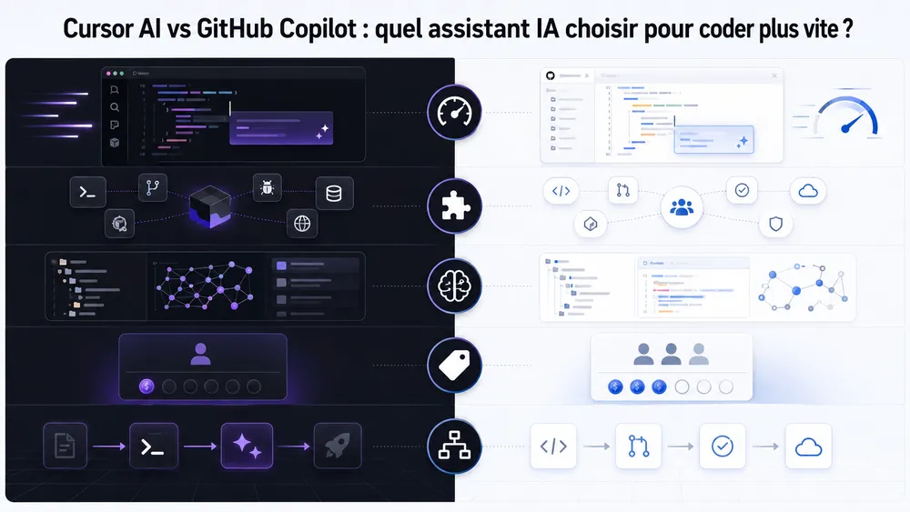 Cursor AI : notre avis complet sur l’éditeur de code IA qui veut remplacer VS Code 8 Cursor AI vs GitHub Copilot : quel assistant IA choisir pour coder plus vite ?