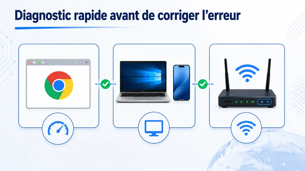 Diagnostic rapide avant de corriger l’erreur