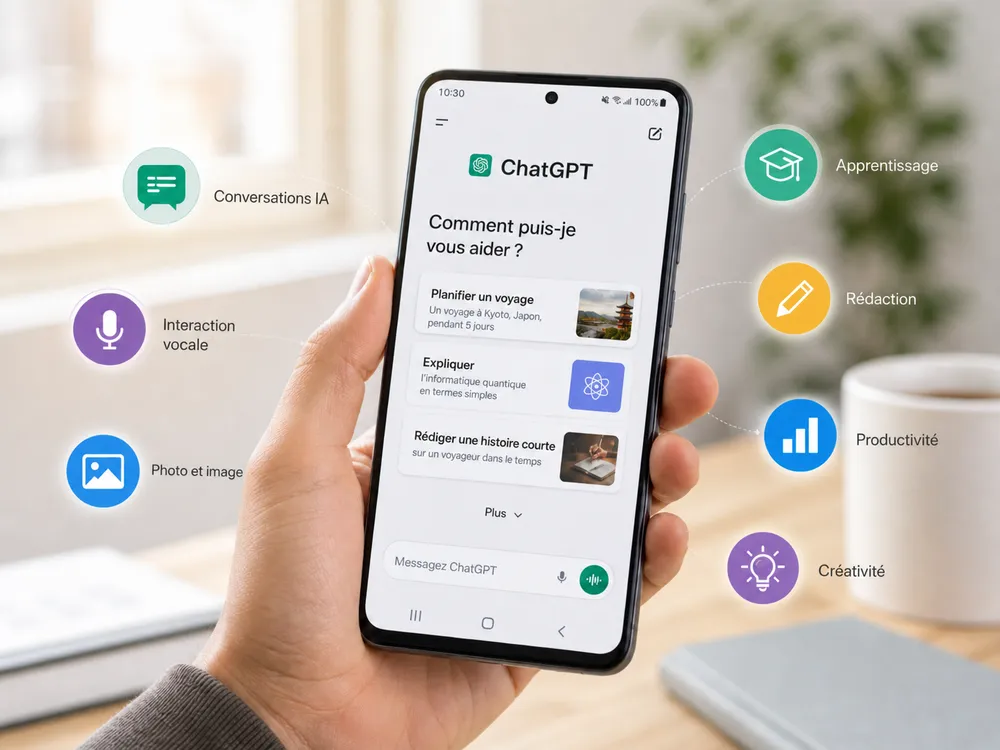 Fonctionnalités de ChatGPT sur Android
