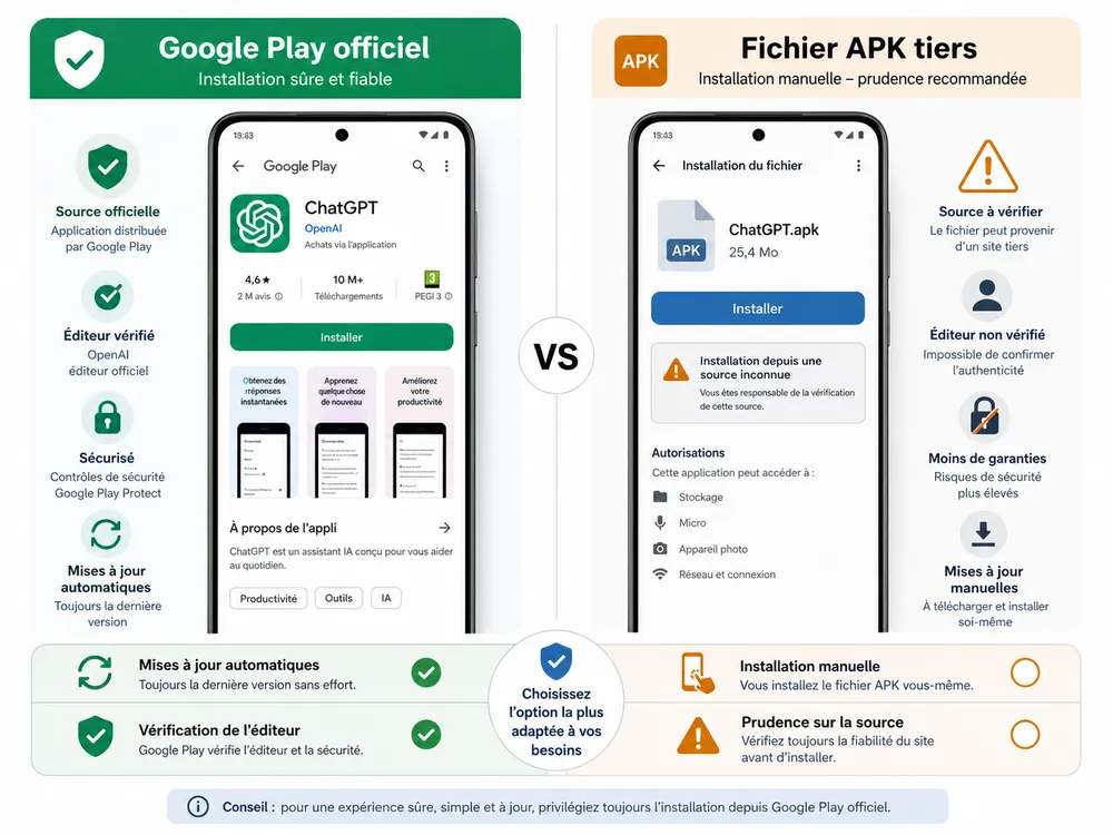 ChatGPT APK : faut-il vraiment télécharger un fichier APK ?