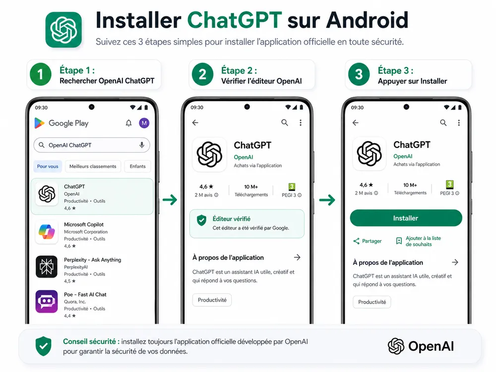 Comment installer ChatGPT sur Android étape par étape