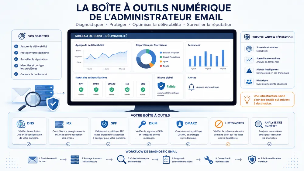 Outils utiles pour diagnostiquer une erreur SMTP 550
