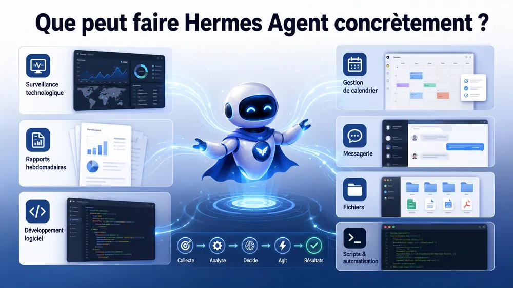 Que peut faire Hermes Agent concrètement ?