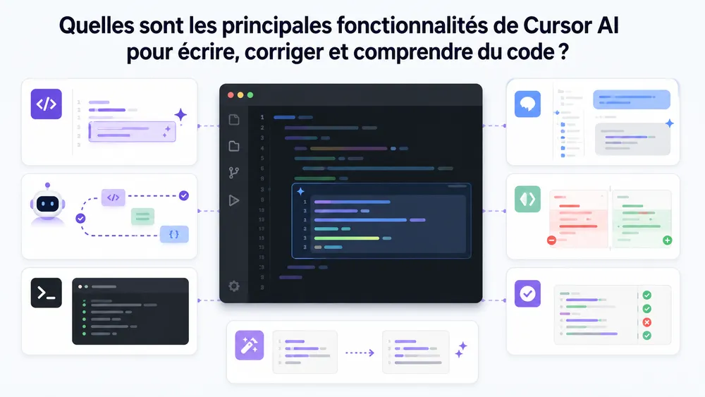 Cursor AI : notre avis complet sur l’éditeur de code IA qui veut remplacer VS Code 3 Quelles sont les principales fonctionnalités de Cursor AI pour écrire, corriger et comprendre du code ?