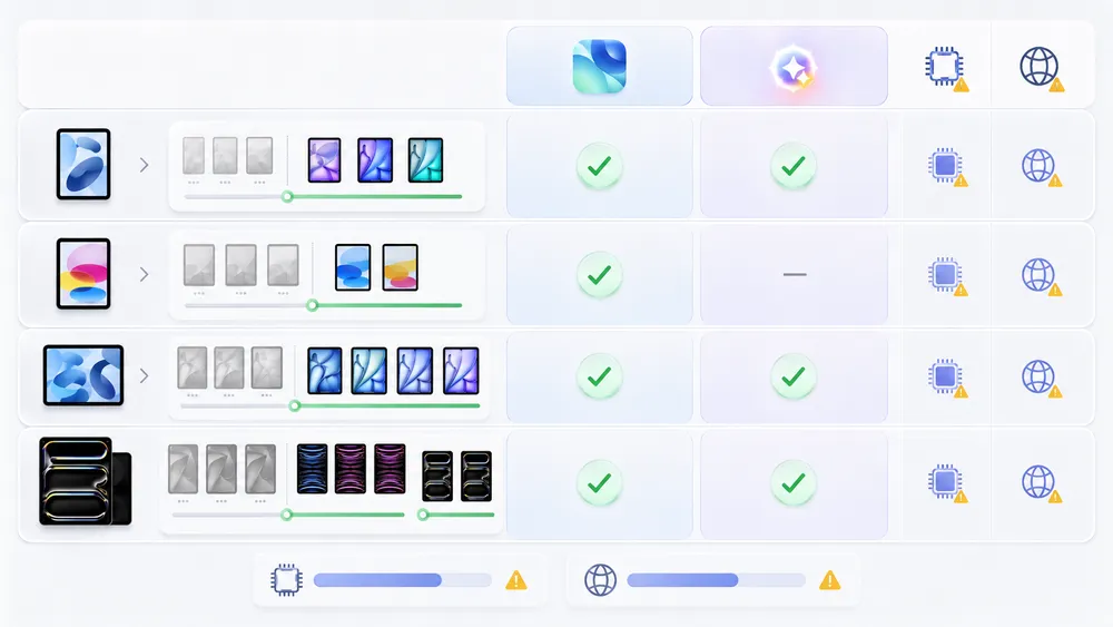 Quels iPad sont compatibles avec iPadOS 26 et quelles fonctions peuvent être limitées ?