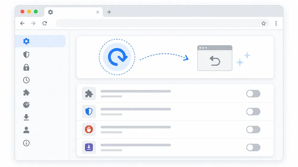 Réinitialiser les paramètres de Chrome